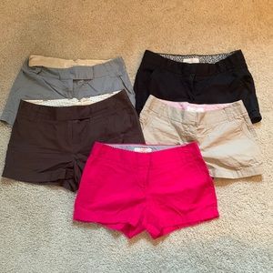 5 Pairs JzCrew Chino Shorts 3” size 4